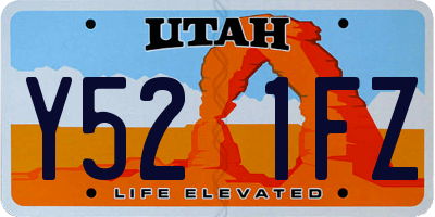 UT license plate Y521FZ