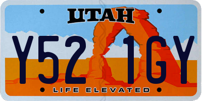 UT license plate Y521GY