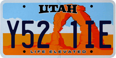 UT license plate Y521IE