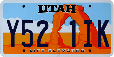 UT license plate Y521IK