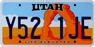 UT license plate Y521JE