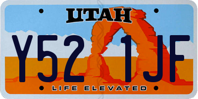 UT license plate Y521JF