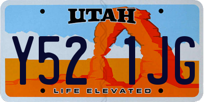 UT license plate Y521JG
