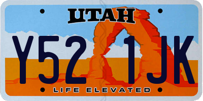 UT license plate Y521JK