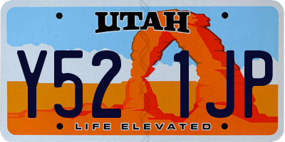 UT license plate Y521JP