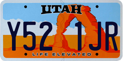 UT license plate Y521JR