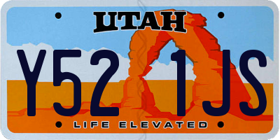 UT license plate Y521JS