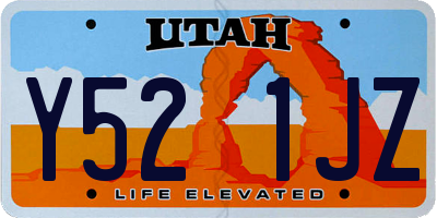 UT license plate Y521JZ
