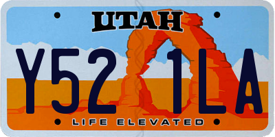 UT license plate Y521LA