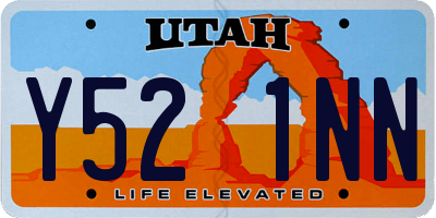 UT license plate Y521NN