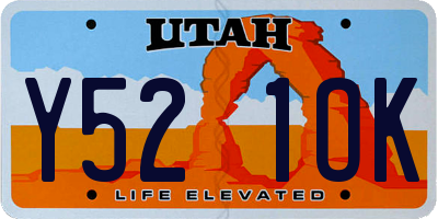 UT license plate Y521OK