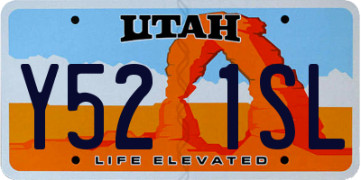 UT license plate Y521SL