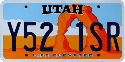 UT license plate Y521SR