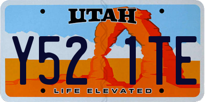 UT license plate Y521TE