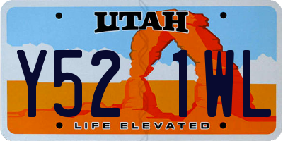 UT license plate Y521WL