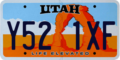 UT license plate Y521XF