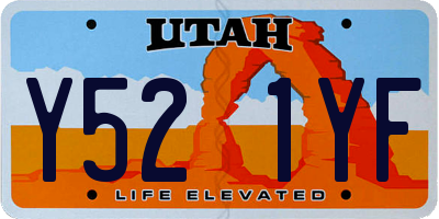 UT license plate Y521YF