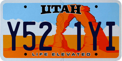 UT license plate Y521YI