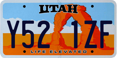 UT license plate Y521ZF