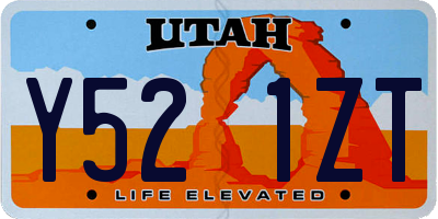 UT license plate Y521ZT