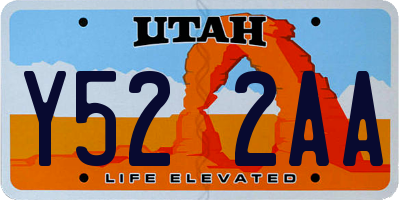 UT license plate Y522AA