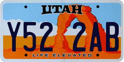 UT license plate Y522AB