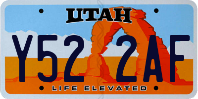 UT license plate Y522AF