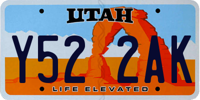 UT license plate Y522AK