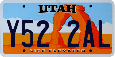 UT license plate Y522AL