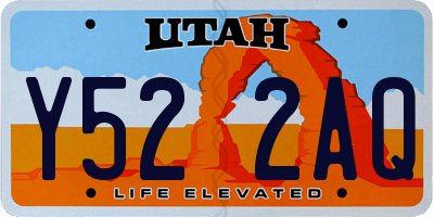 UT license plate Y522AQ