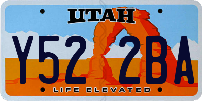 UT license plate Y522BA
