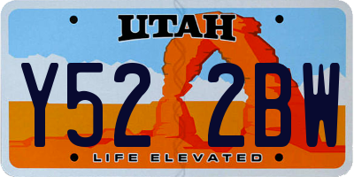 UT license plate Y522BW