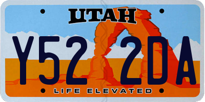 UT license plate Y522DA
