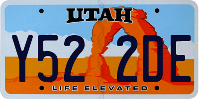UT license plate Y522DE
