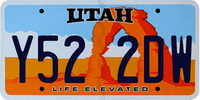 UT license plate Y522DW