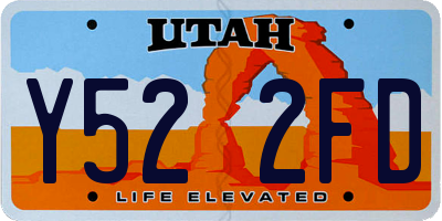 UT license plate Y522FD