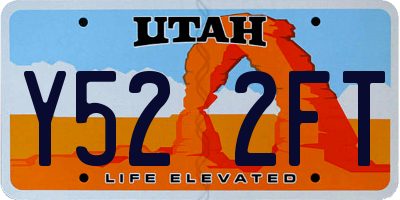 UT license plate Y522FT