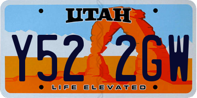 UT license plate Y522GW