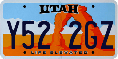 UT license plate Y522GZ
