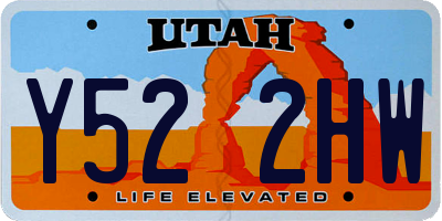UT license plate Y522HW