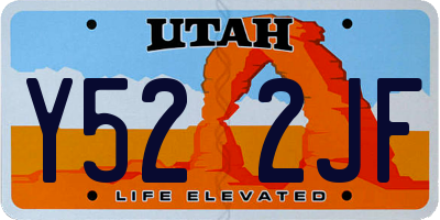 UT license plate Y522JF