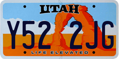 UT license plate Y522JG