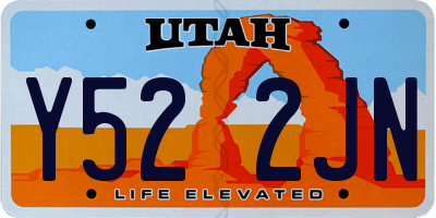 UT license plate Y522JN