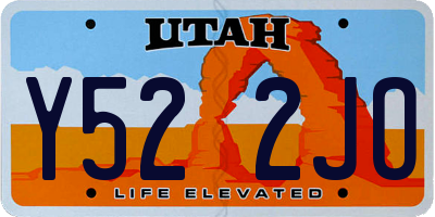 UT license plate Y522JO