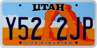 UT license plate Y522JP