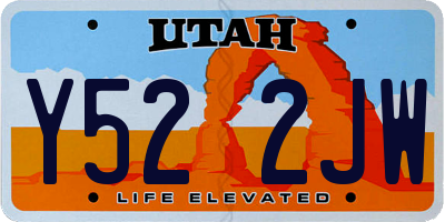 UT license plate Y522JW