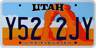 UT license plate Y522JY
