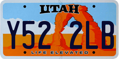 UT license plate Y522LB
