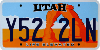 UT license plate Y522LN