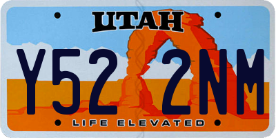 UT license plate Y522NM